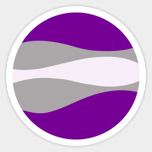 Greysexual Waves Circle Sticker